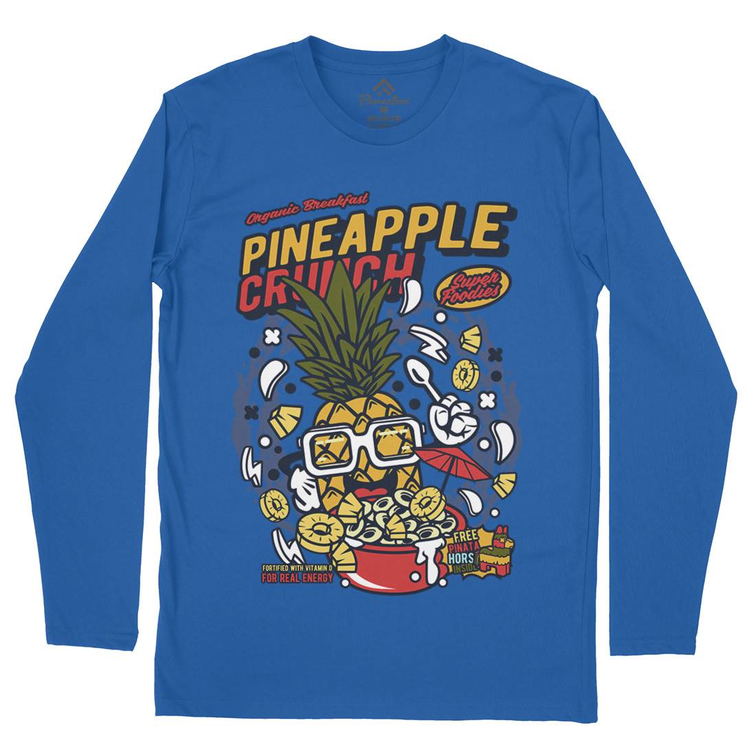 Pineapple Crunch Mens Long Sleeve T-Shirt Food C605