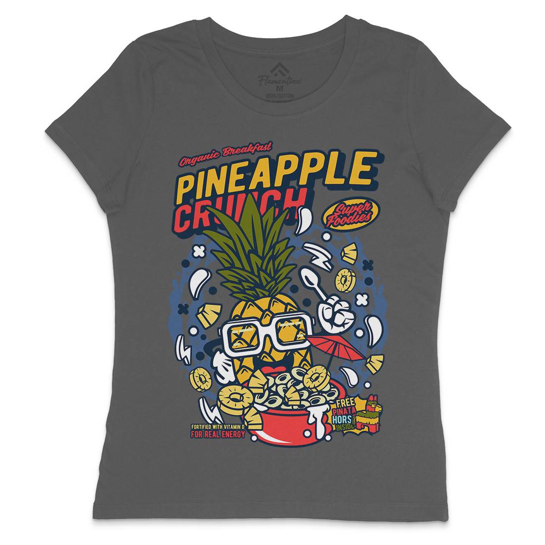 Pineapple Crunch Womens Crew Neck T-Shirt Food C605