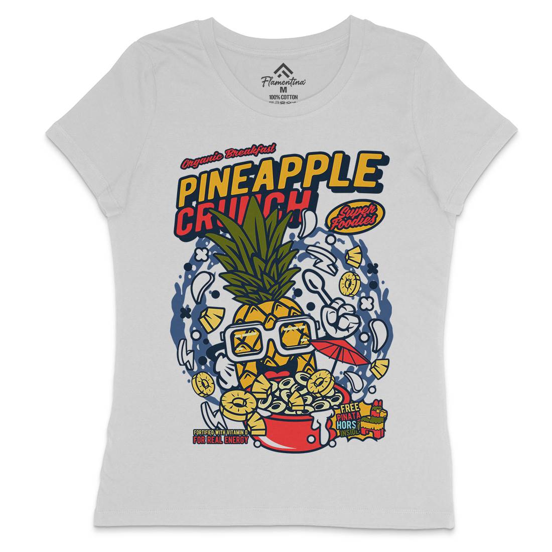 Pineapple Crunch Womens Crew Neck T-Shirt Food C605