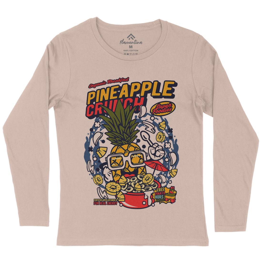 Pineapple Crunch Womens Long Sleeve T-Shirt Food C605