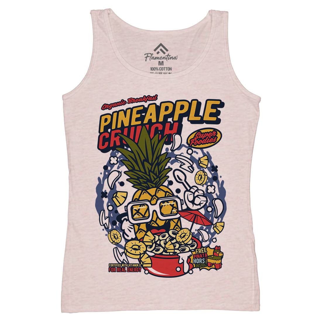 Pineapple Crunch Womens Organic Tank Top Vest Food C605