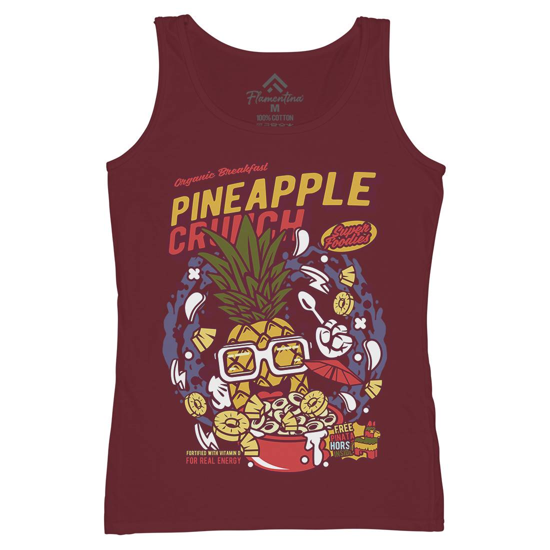 Pineapple Crunch Womens Organic Tank Top Vest Food C605