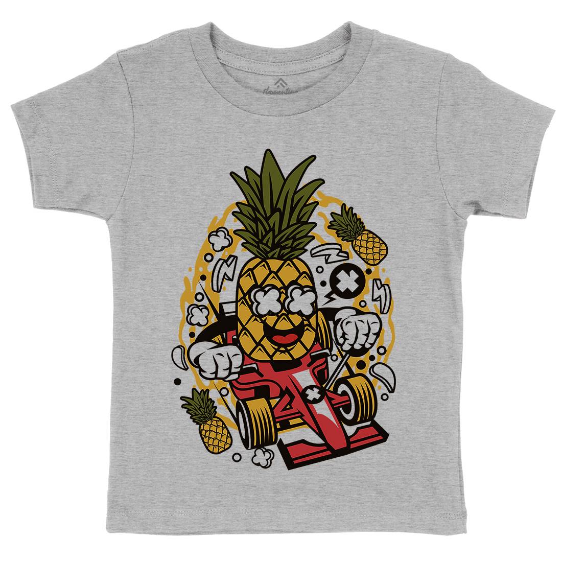 Pineapple Formula Racer Kids Crew Neck T-Shirt Sport C606