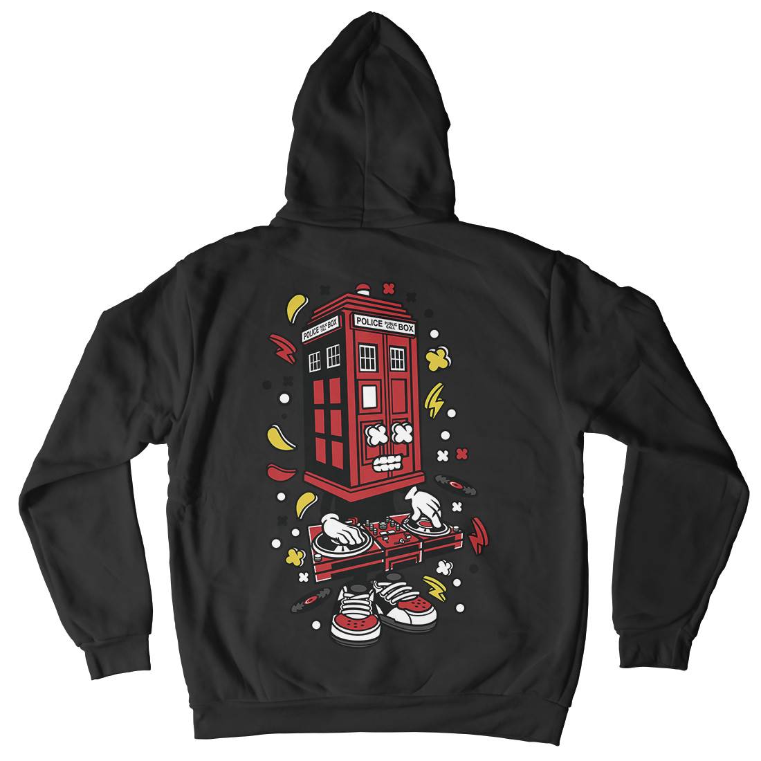 Police Box Dj Kids Crew Neck Hoodie Music C609