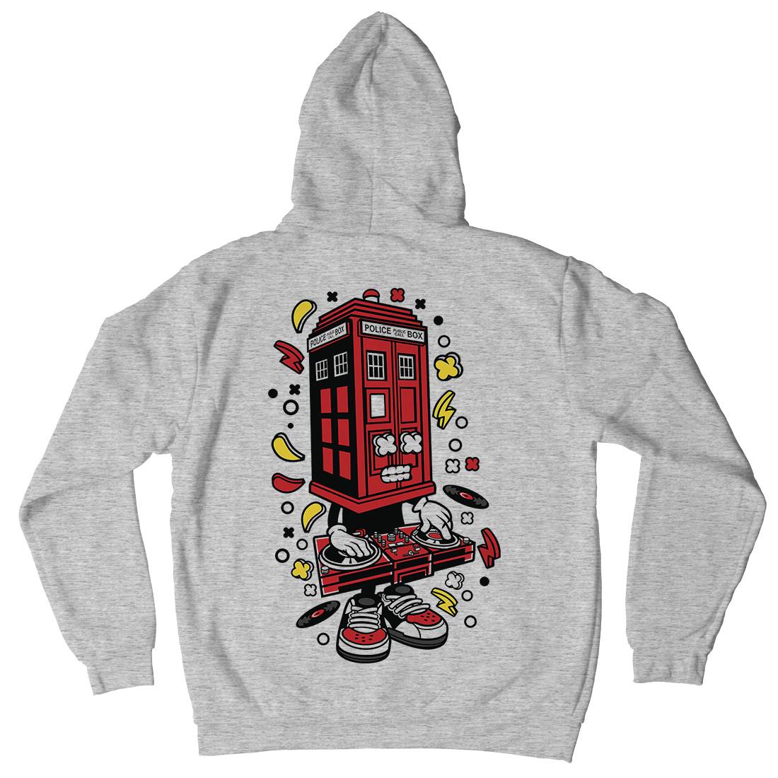 Police Box Dj Kids Crew Neck Hoodie Music C609