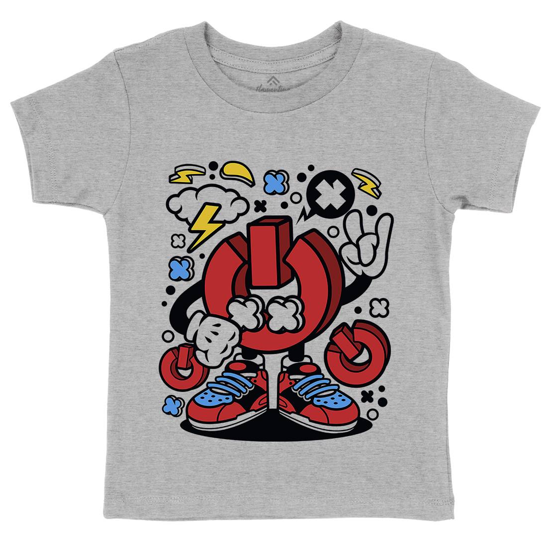 Power Kids Organic Crew Neck T-Shirt Geek C610