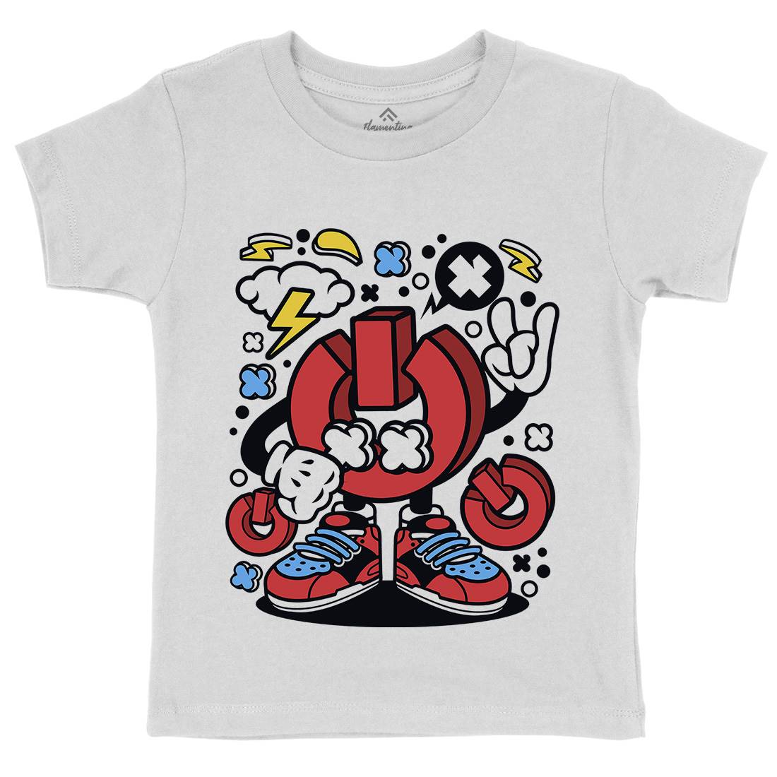 Power Kids Organic Crew Neck T-Shirt Geek C610