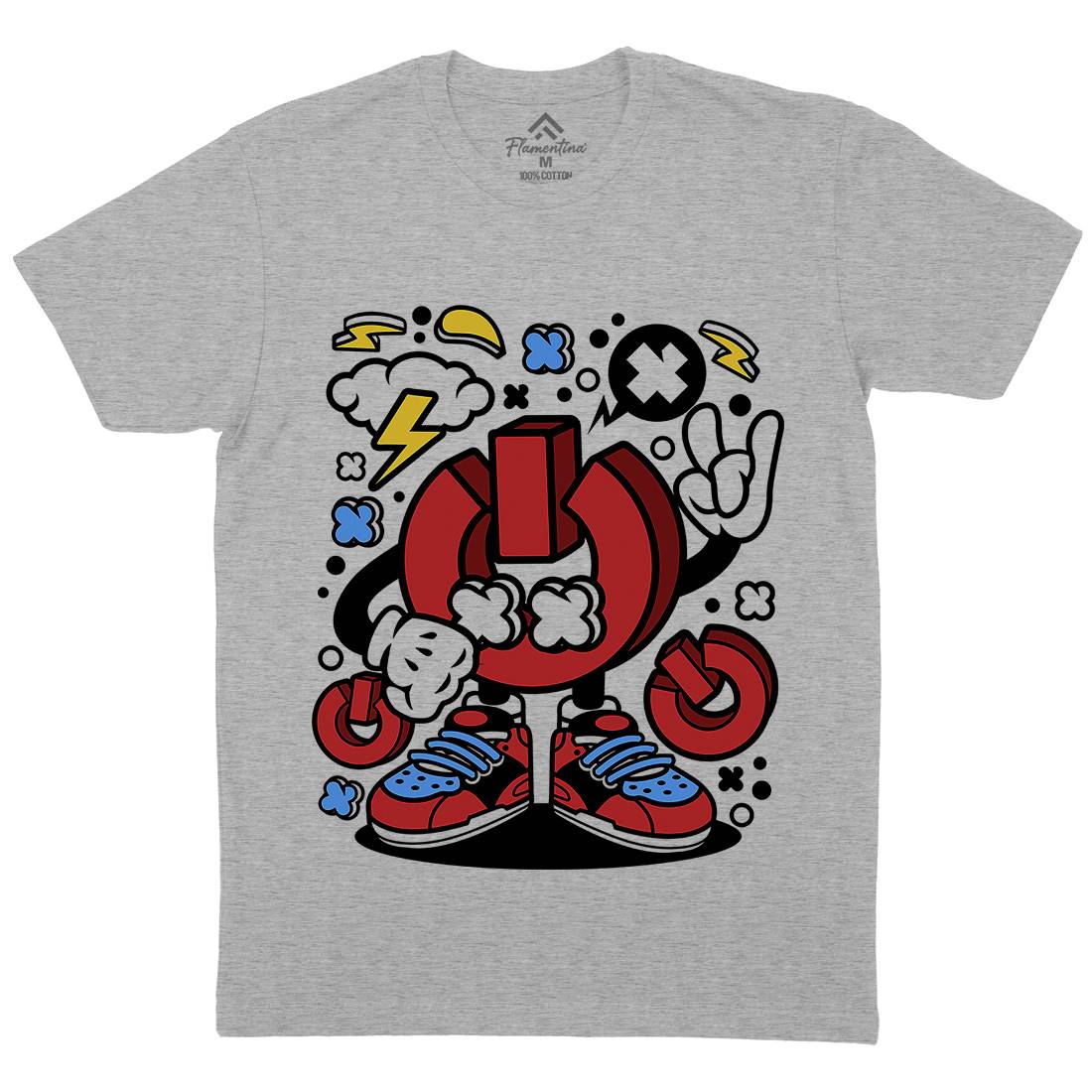 Power Mens Crew Neck T-Shirt Geek C610