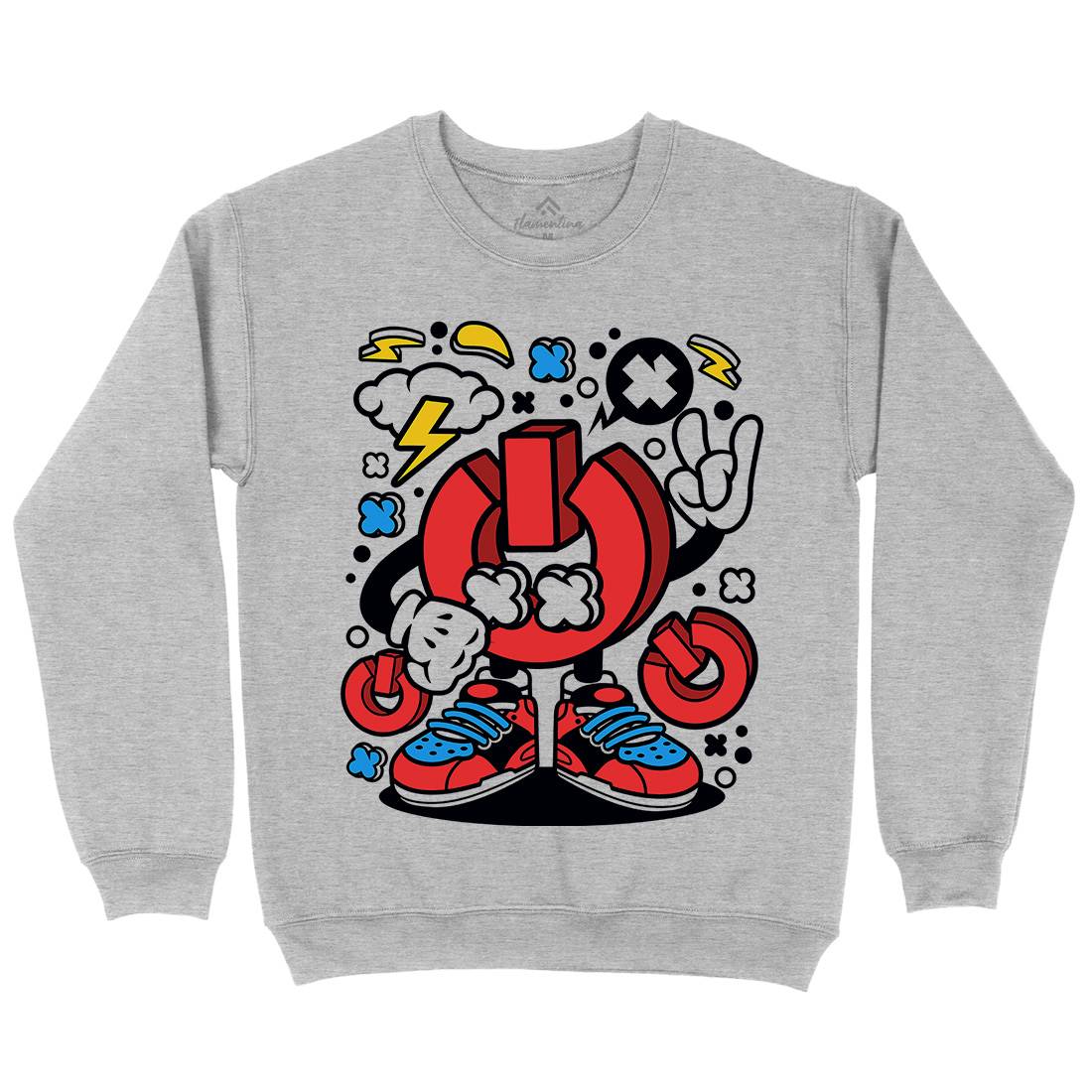 Power Mens Crew Neck Sweatshirt Geek C610