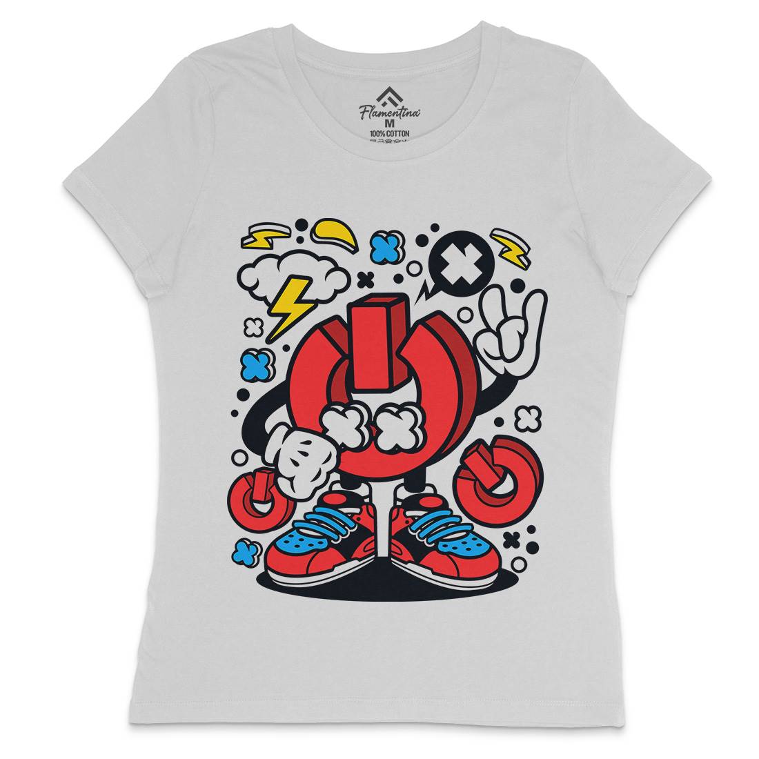 Power Womens Crew Neck T-Shirt Geek C610