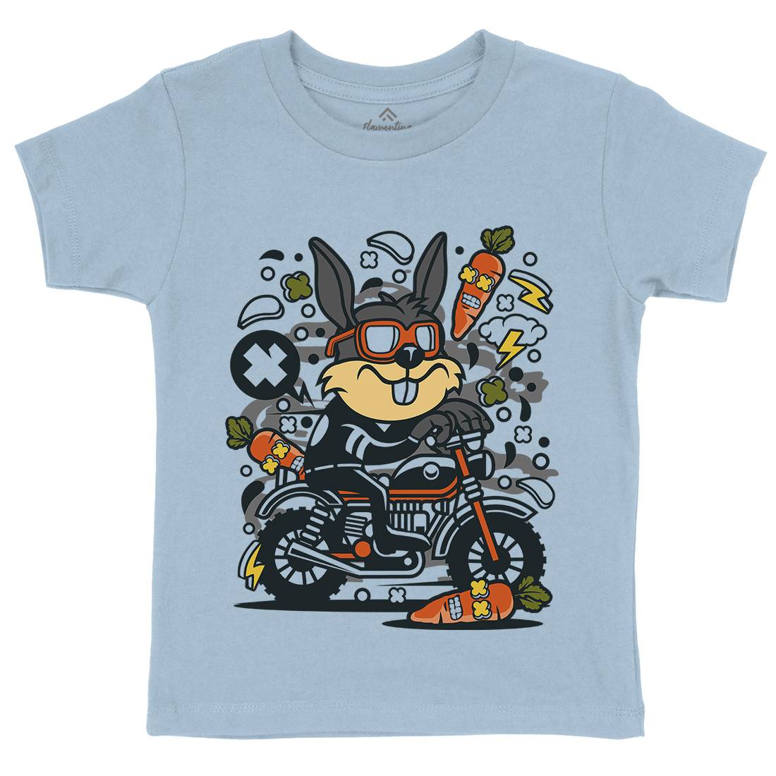 Rabbit Motocross Kids Crew Neck T-Shirt Motorcycles C614