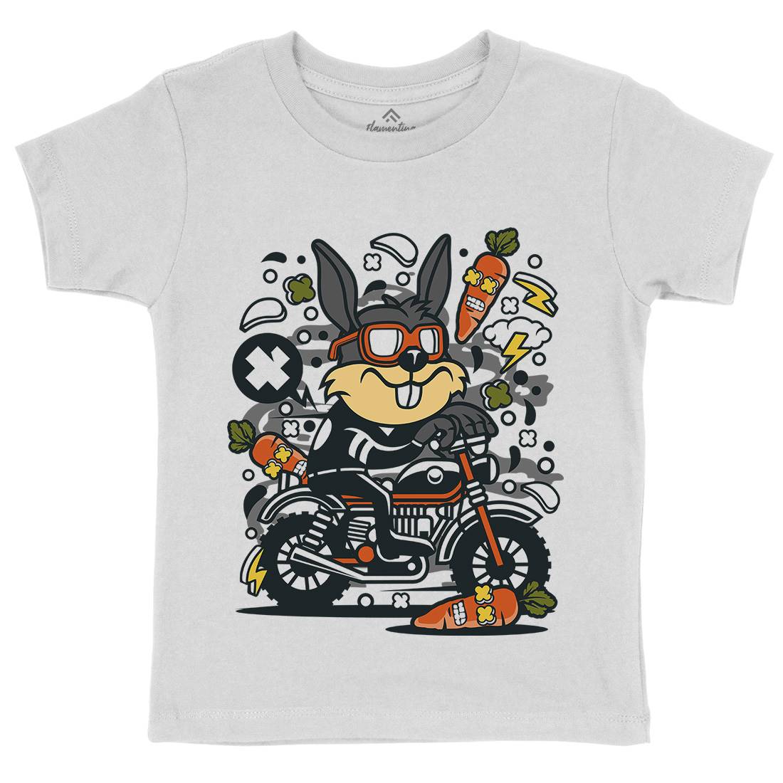 Rabbit Motocross Kids Crew Neck T-Shirt Motorcycles C614