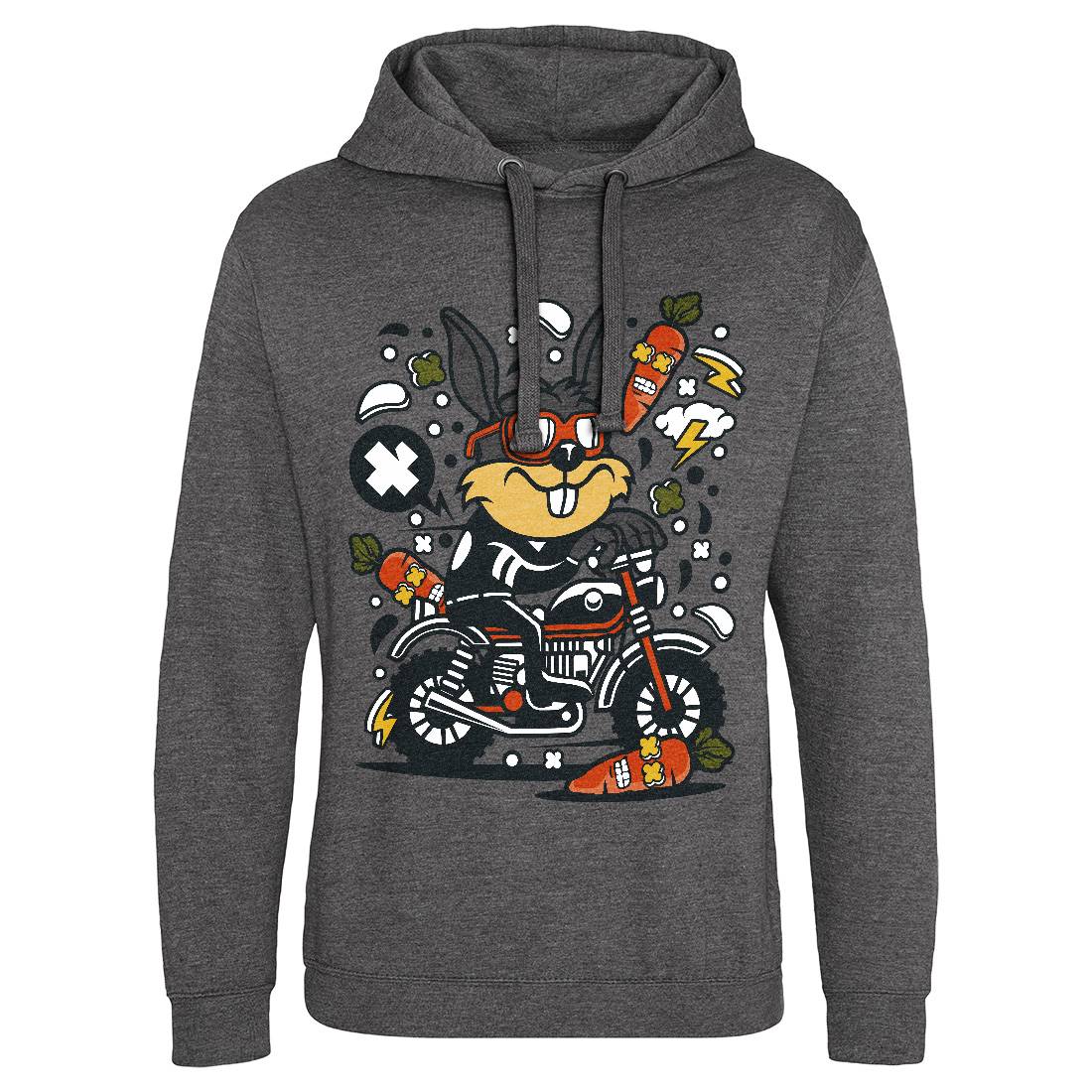 Rabbit Motocross Mens Hoodie Without Pocket Motorcycles C614