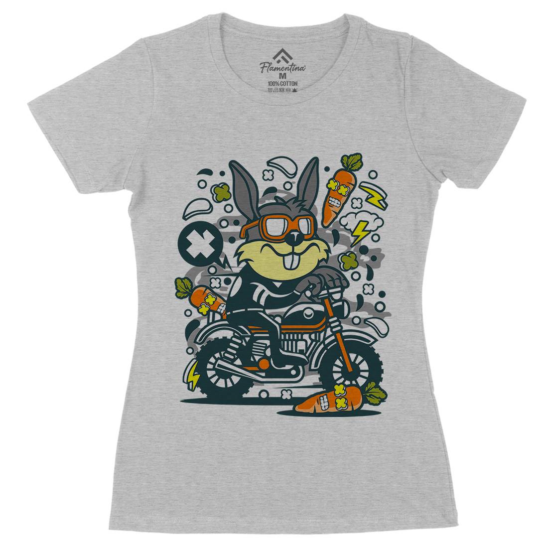Rabbit Motocross Womens Organic Crew Neck T-Shirt Motorcycles C614