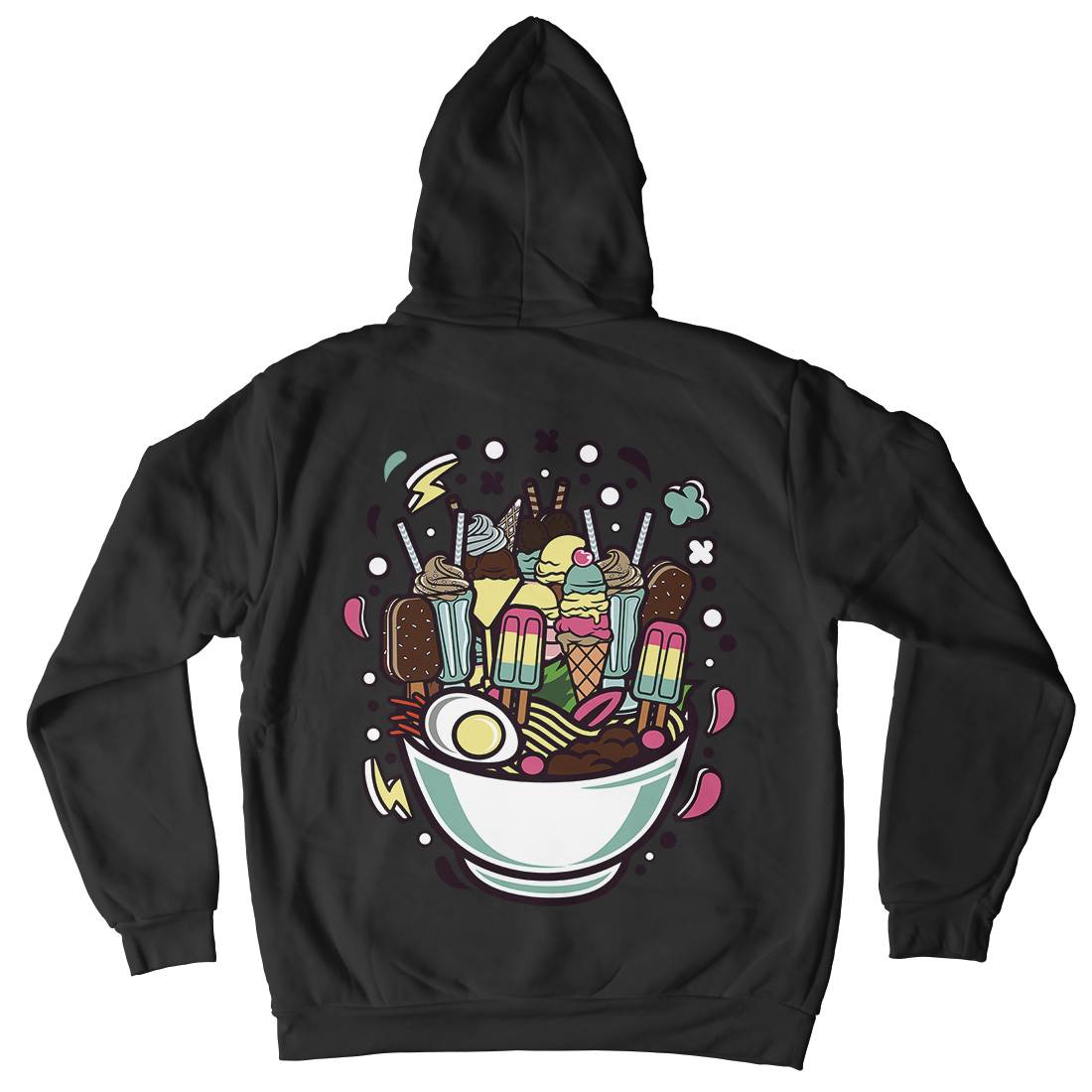 Ramen Ice Cream Kids Crew Neck Hoodie Food C615