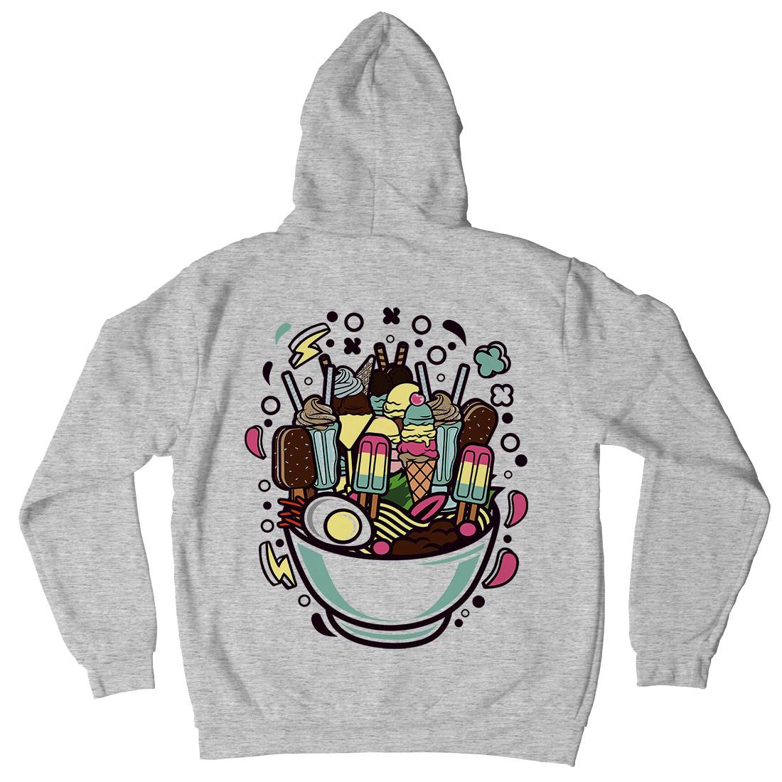 Ramen Ice Cream Kids Crew Neck Hoodie Food C615