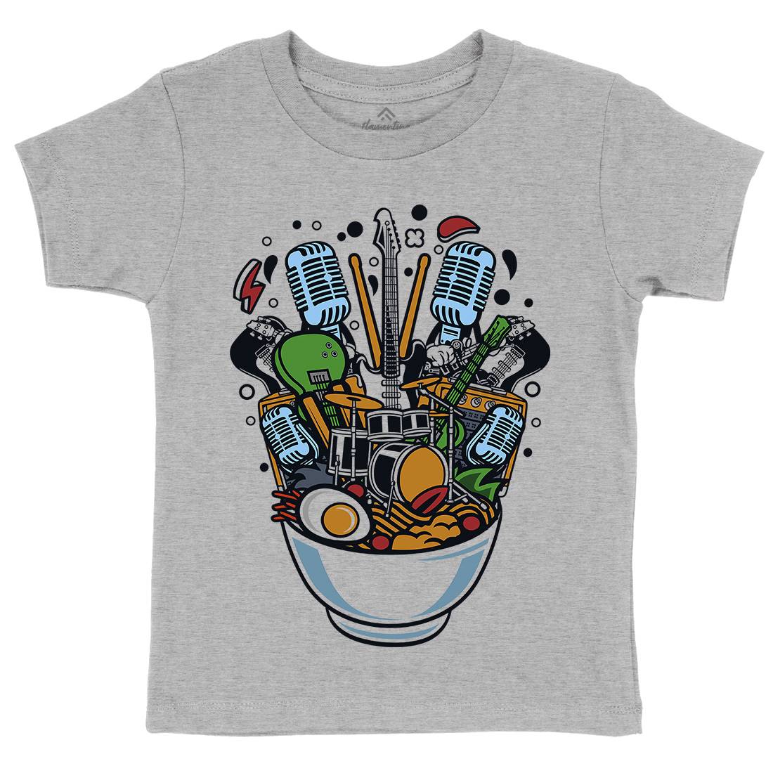 Ramen Rock Kids Organic Crew Neck T-Shirt Music C617