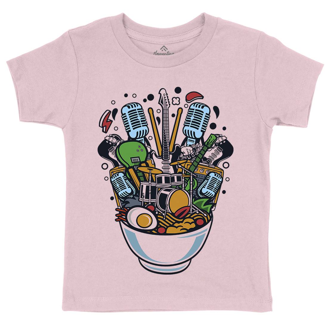 Ramen Rock Kids Organic Crew Neck T-Shirt Music C617