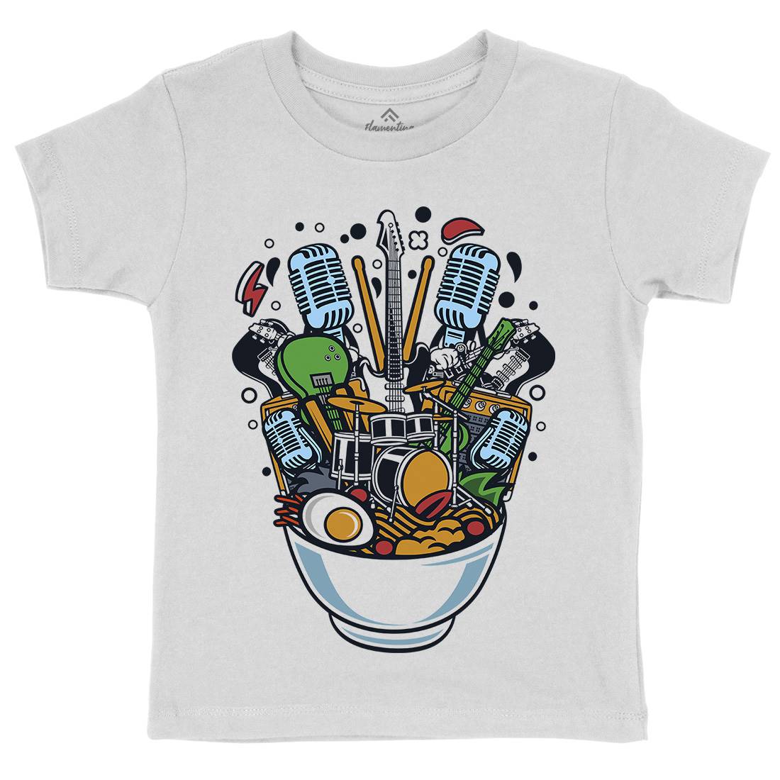 Ramen Rock Kids Crew Neck T-Shirt Music C617