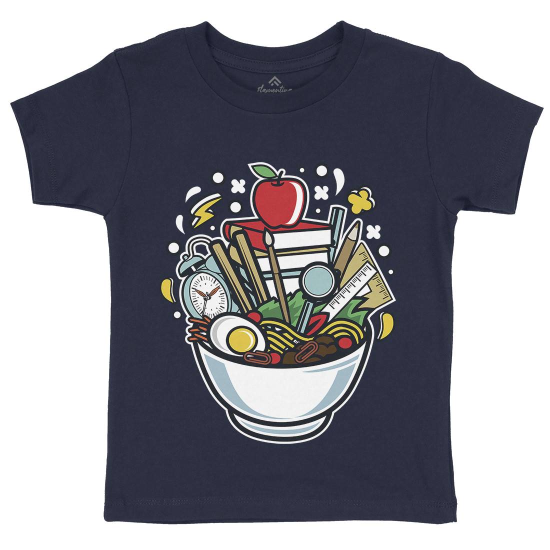 Ramen School Kids Organic Crew Neck T-Shirt Work C618