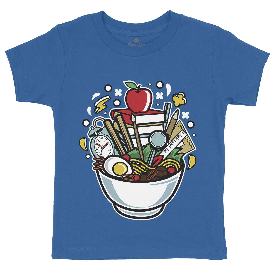 Ramen School Kids Organic Crew Neck T-Shirt Work C618
