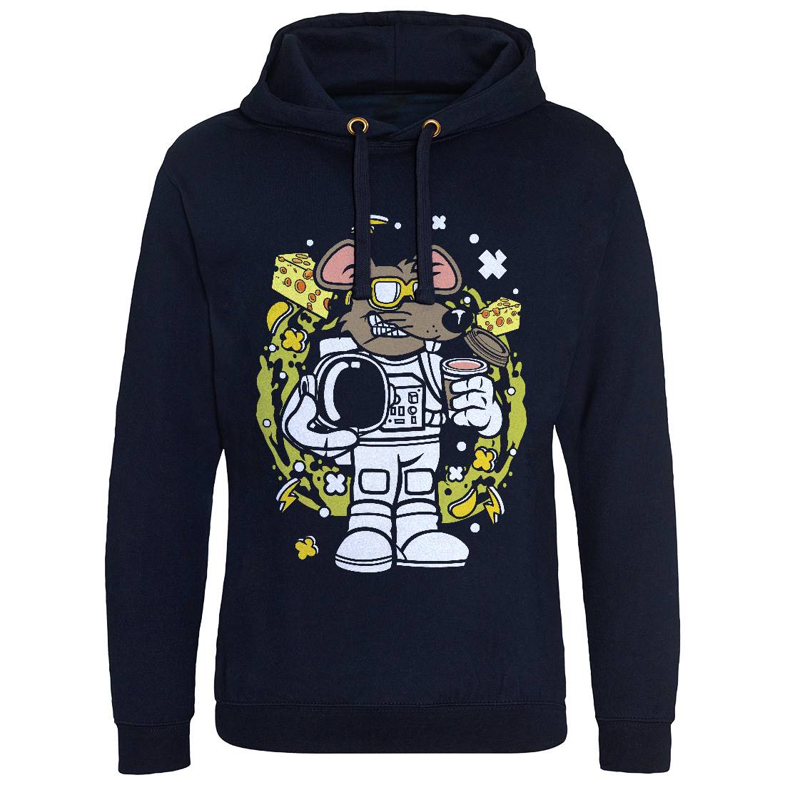Rat Astronaut Mens Hoodie Without Pocket Space C621
