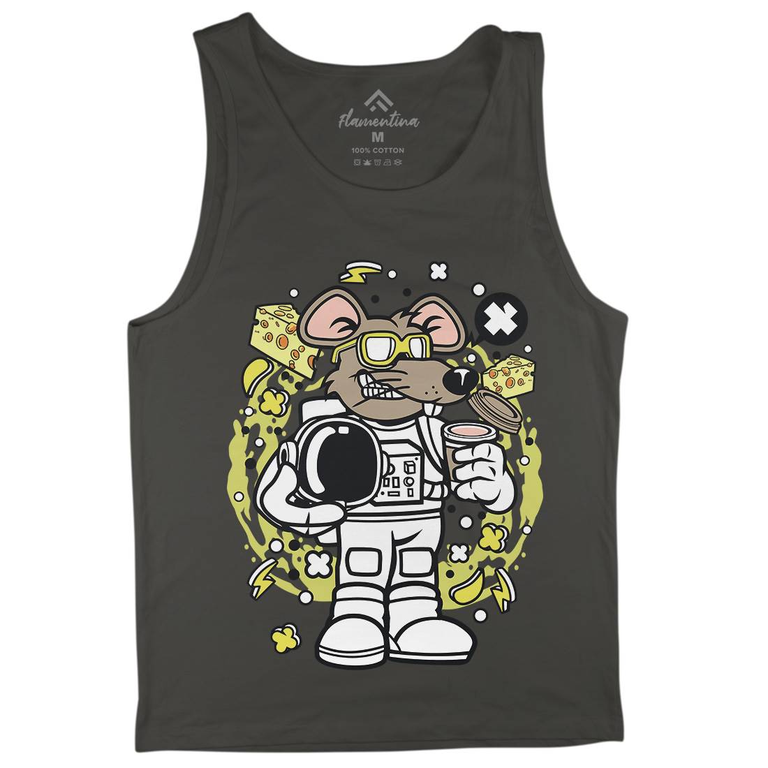 Rat Astronaut Mens Tank Top Vest Space C621