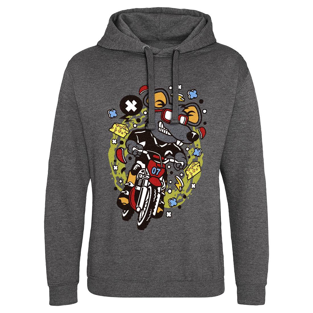 Rat Motocross Rider Mens Hoodie Without Pocket Motorcycles C623