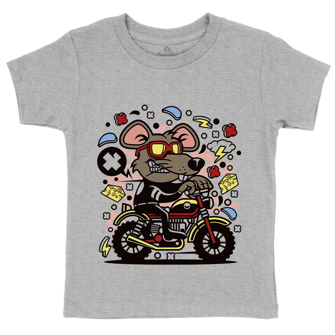 Rat Motocross Kids Organic Crew Neck T-Shirt Motorcycles C624