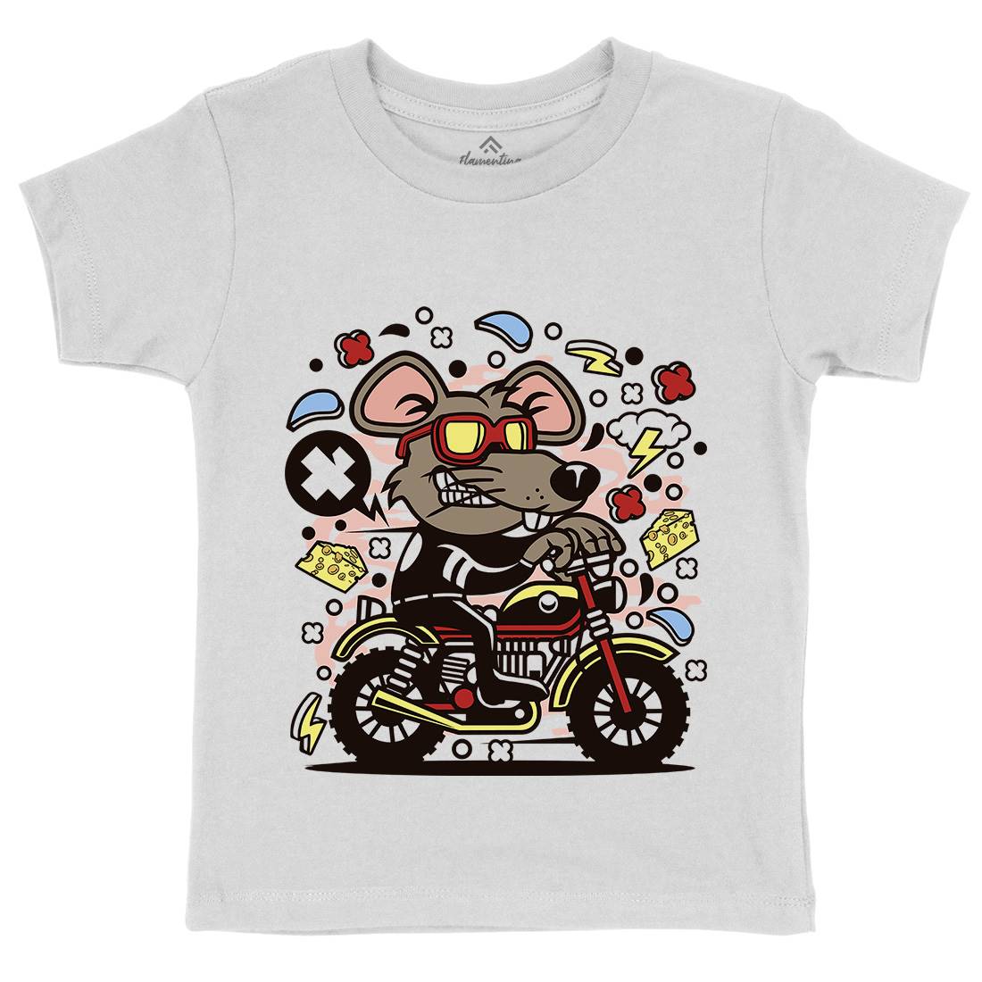Rat Motocross Kids Crew Neck T-Shirt Motorcycles C624