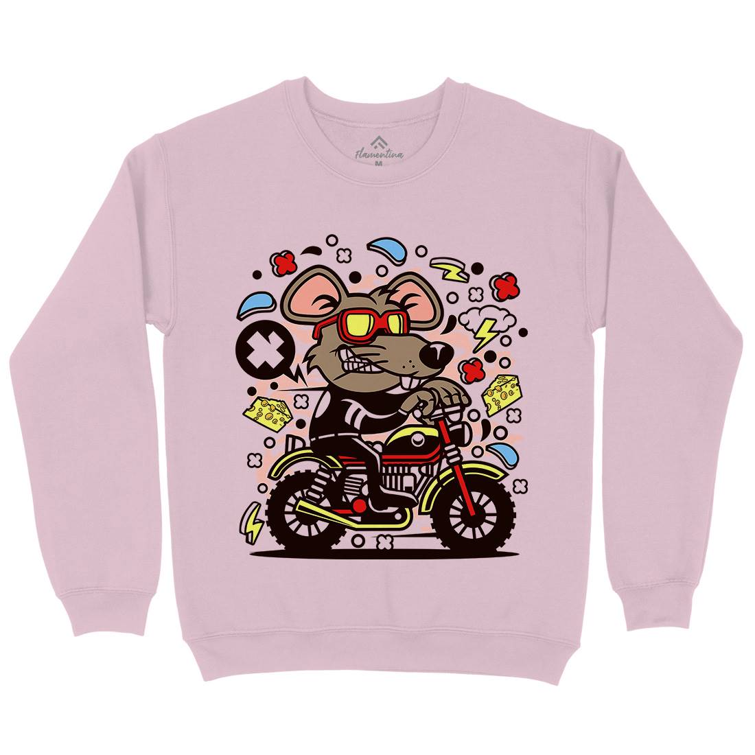 Rat Motocross Kids Crew Neck Sweatshirt Motorcycles C624
