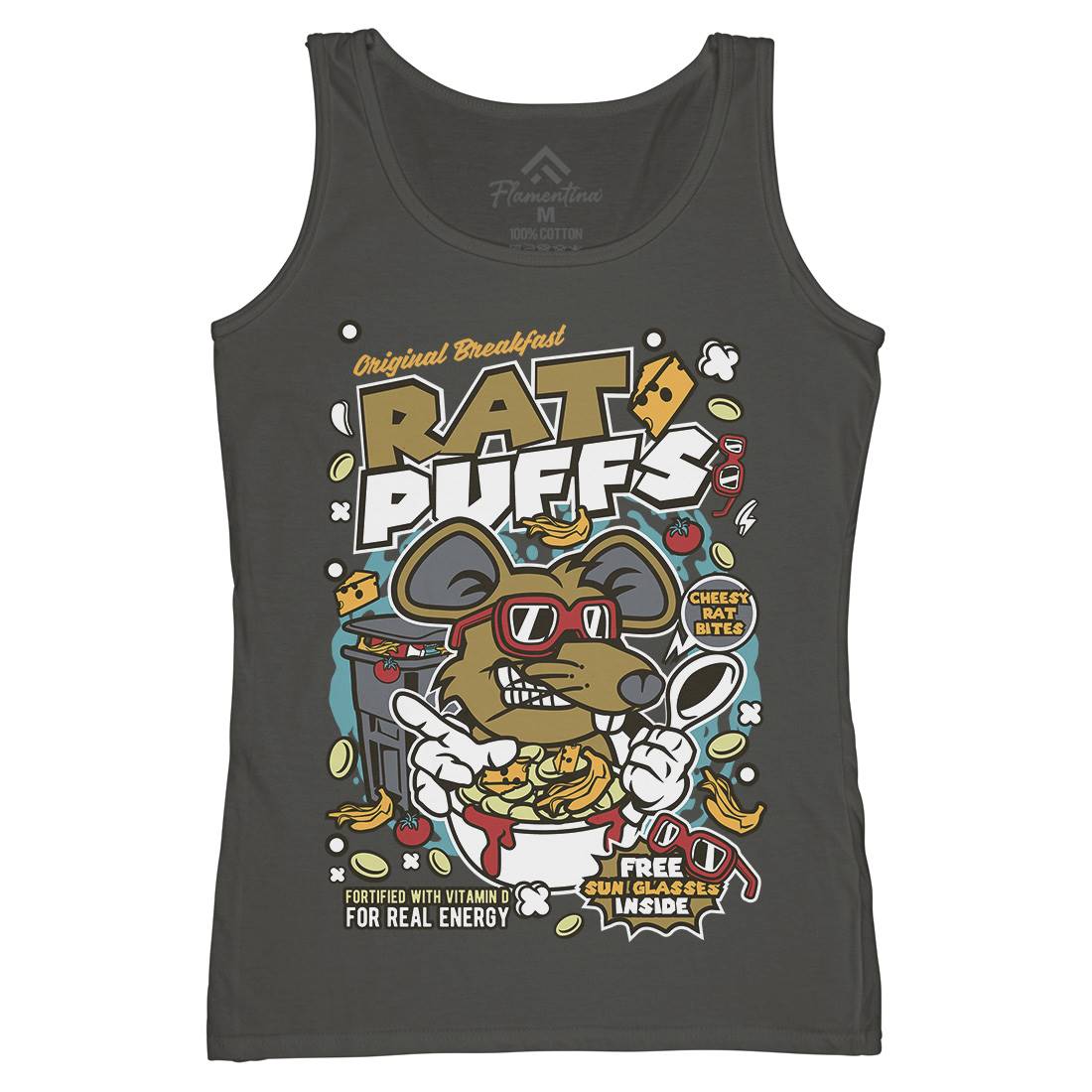 Rat Puffs Womens Organic Tank Top Vest Food C626