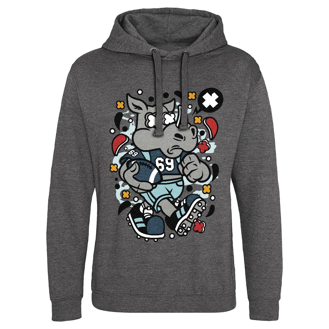 Rhino Football Mens Hoodie Without Pocket Sport C629