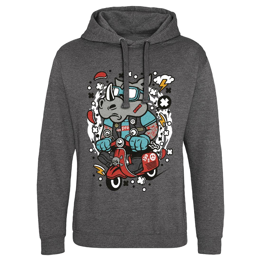 Rhino Scooter Mens Hoodie Without Pocket Motorcycles C630