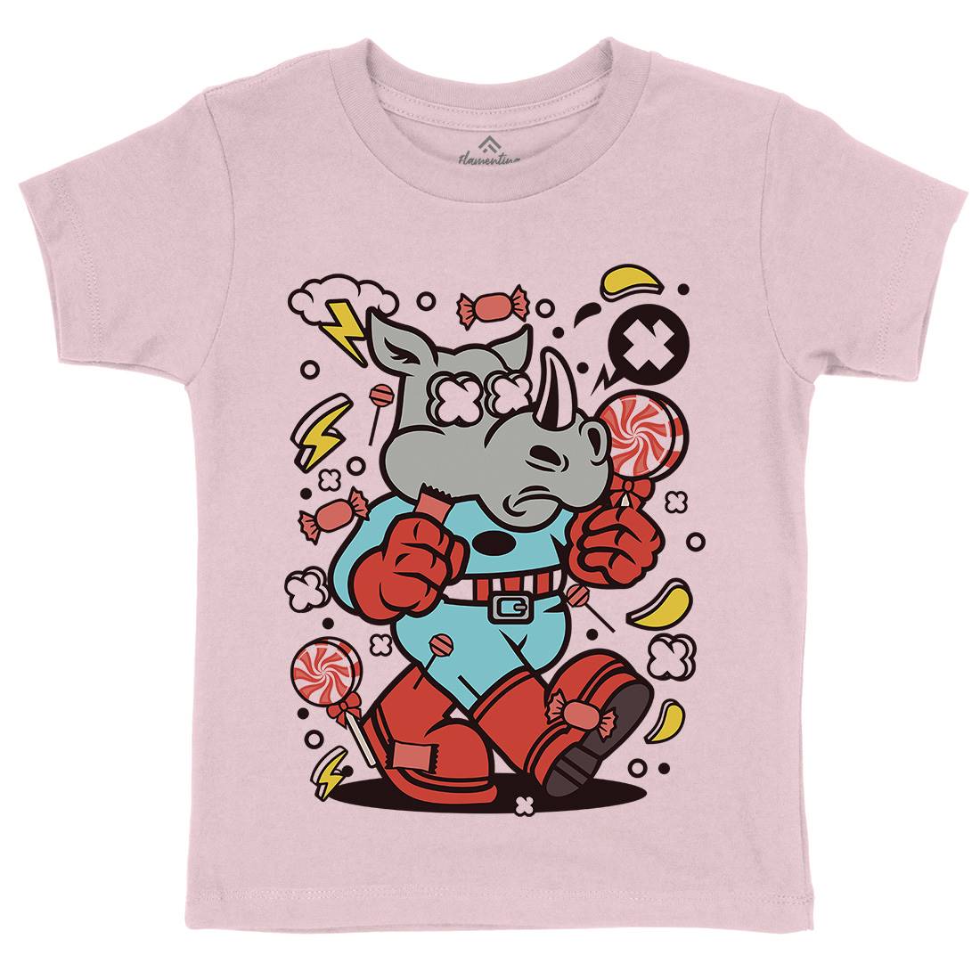 Rhino Super Candy Kids Crew Neck T-Shirt Food C631