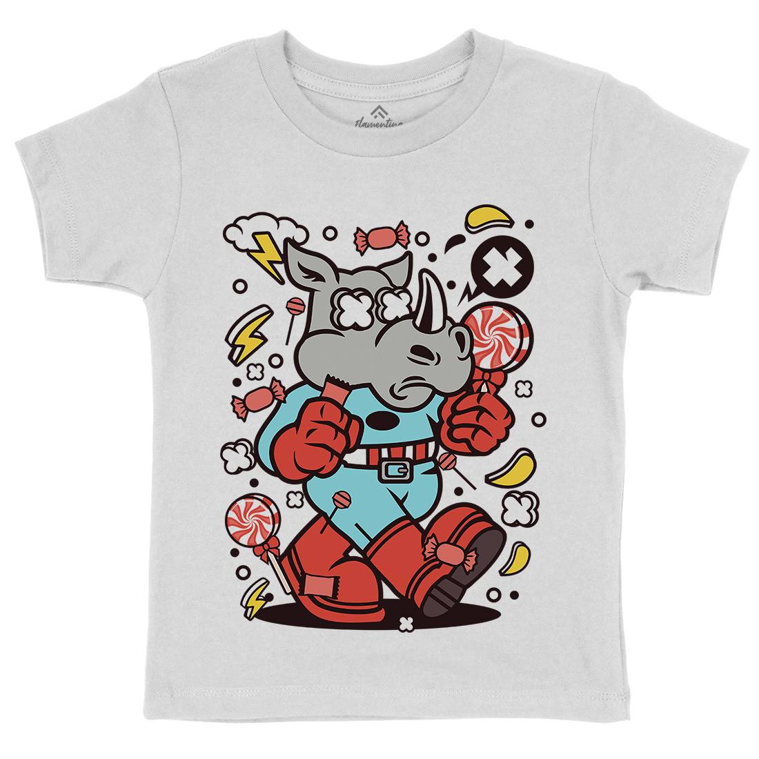 Rhino Super Candy Kids Crew Neck T-Shirt Food C631