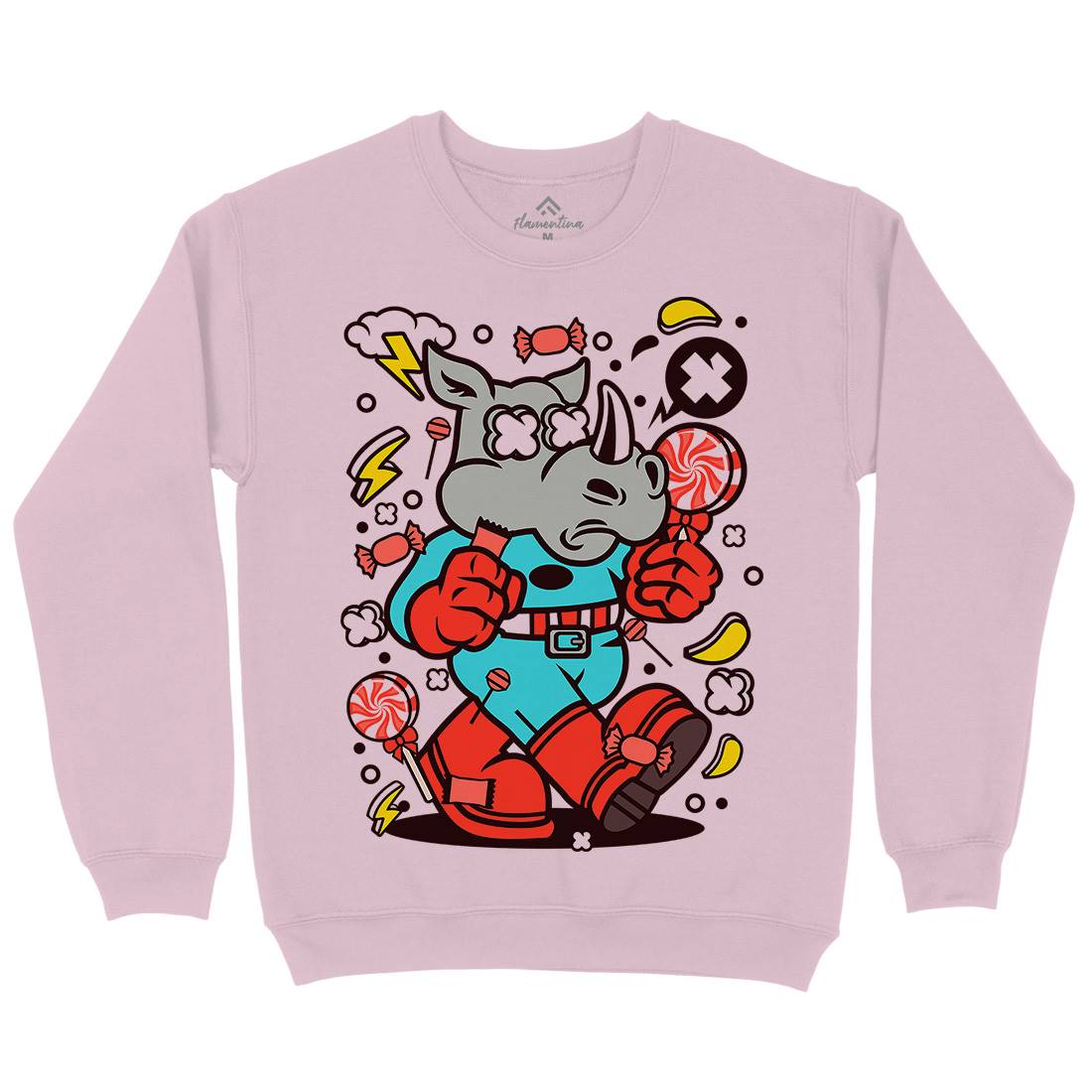 Rhino Super Candy Kids Crew Neck Sweatshirt Food C631
