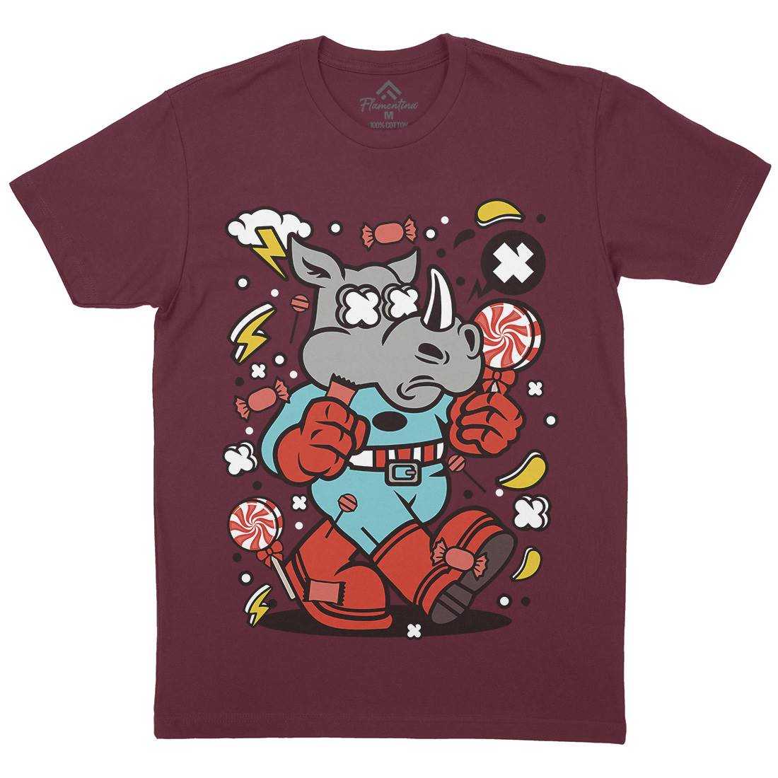 Rhino Super Candy Mens Crew Neck T-Shirt Food C631