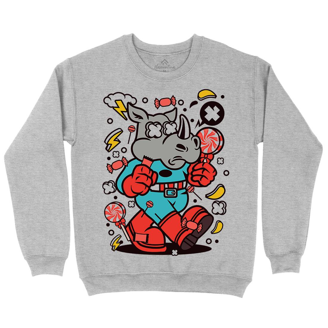 Rhino Super Candy Mens Crew Neck Sweatshirt Food C631