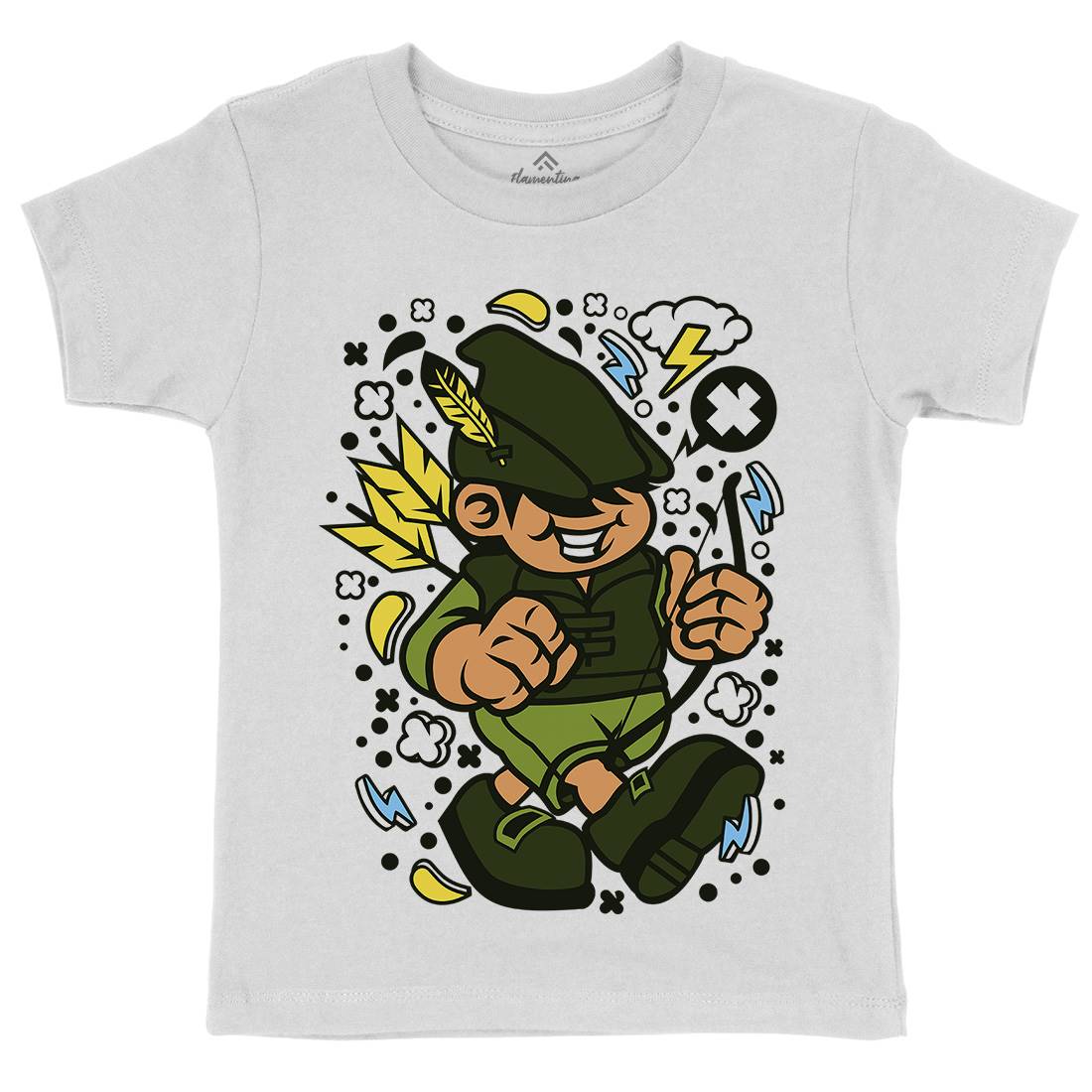 Robin Hood Kid Kids Organic Crew Neck T-Shirt Warriors C633