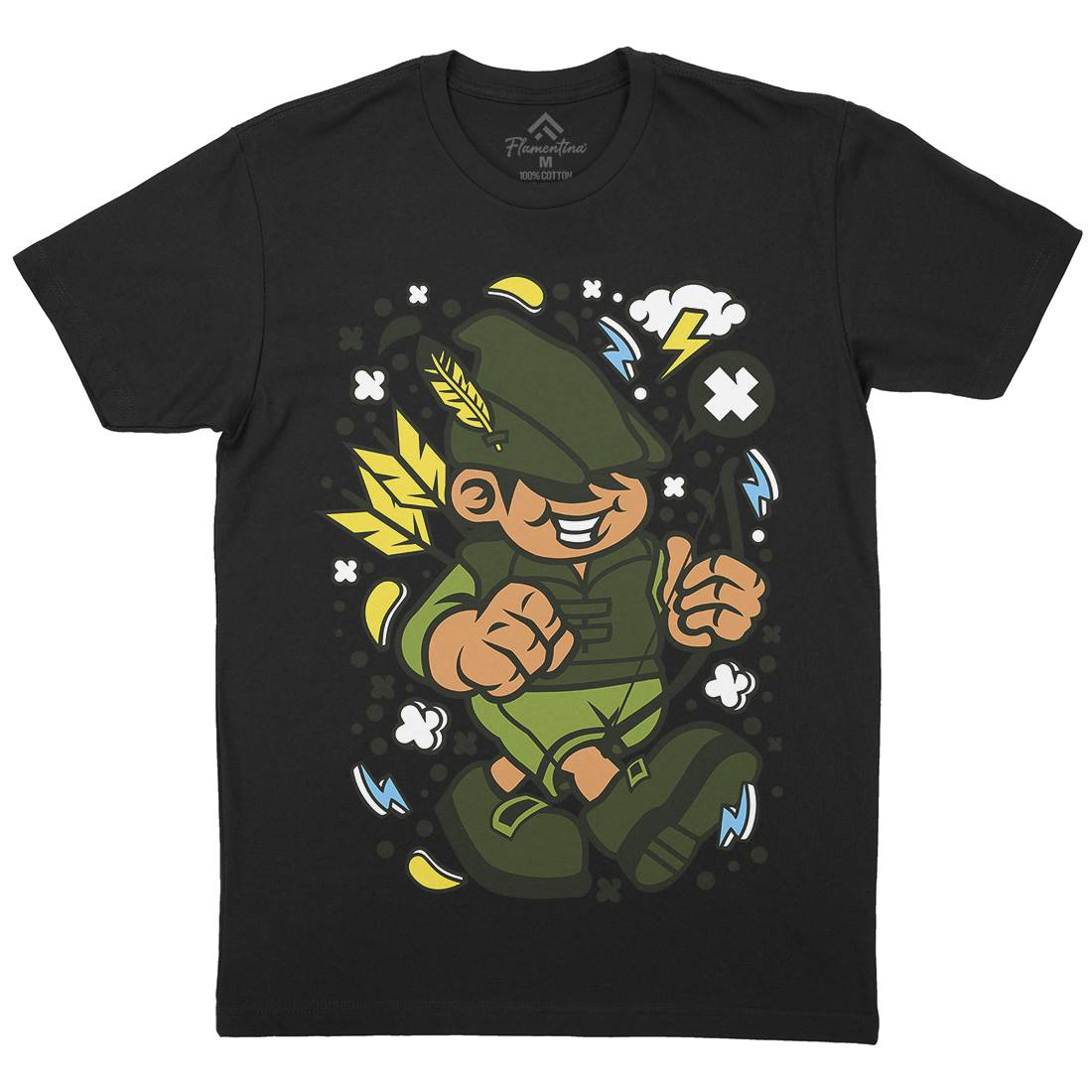 Robin Hood Kid Mens Crew Neck T-Shirt Warriors C633
