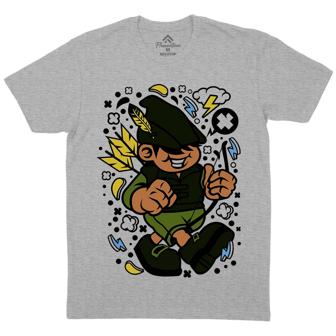 Robin Hood Kid Mens Organic Crew Neck T-Shirt Warriors C633