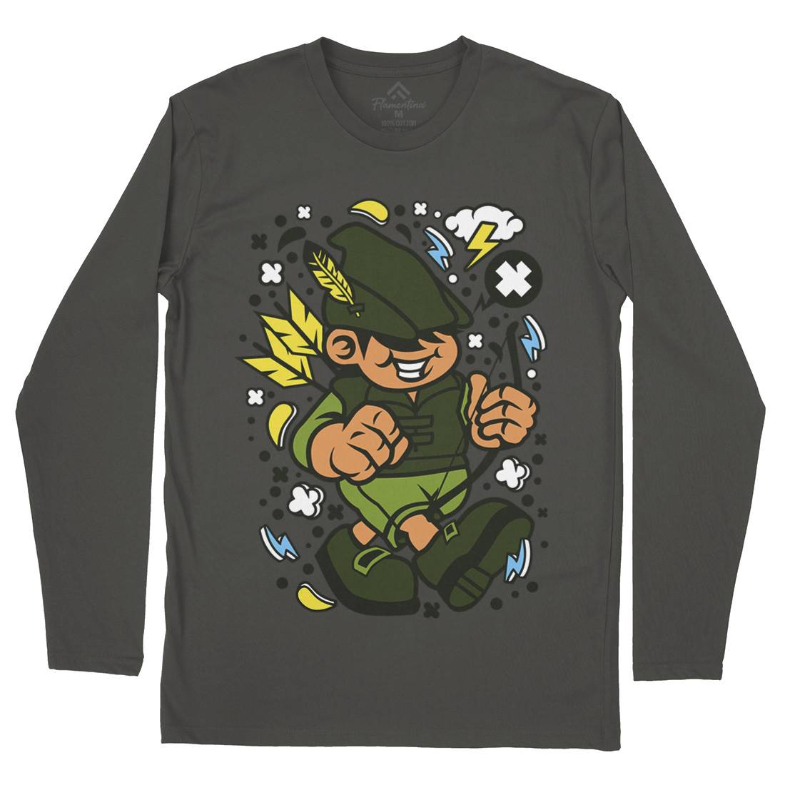 Robin Hood Kid Mens Long Sleeve T-Shirt Warriors C633