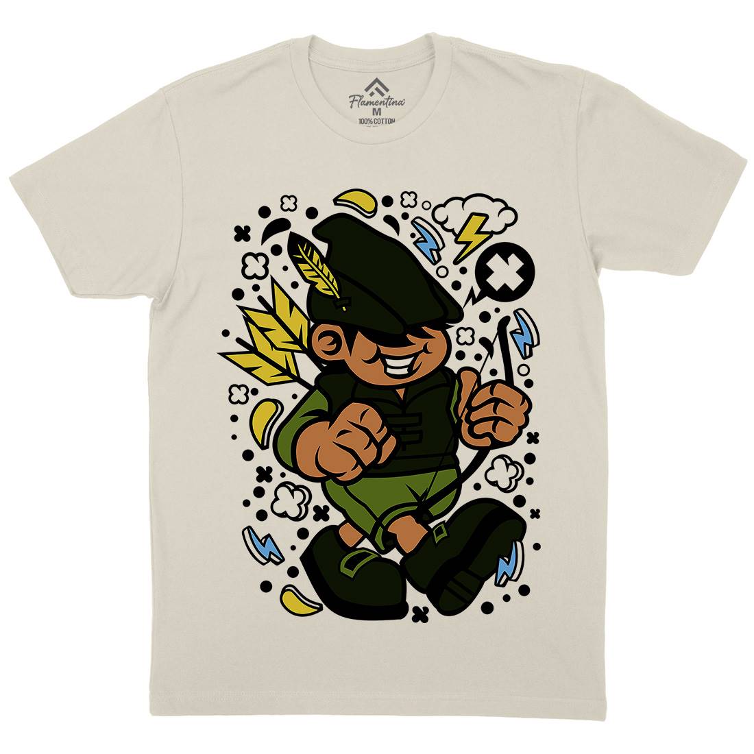 Robin Hood Kid Mens Organic Crew Neck T-Shirt Warriors C633