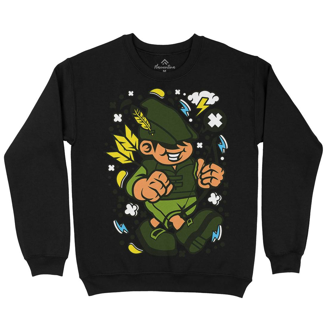 Robin Hood Kid Mens Crew Neck Sweatshirt Warriors C633