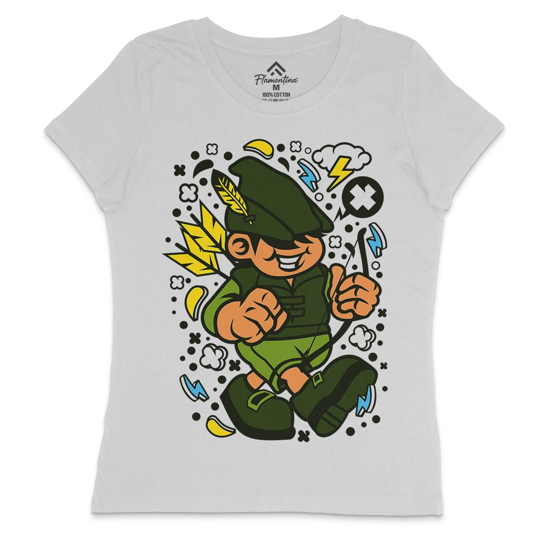 Robin Hood Kid Womens Crew Neck T-Shirt Warriors C633