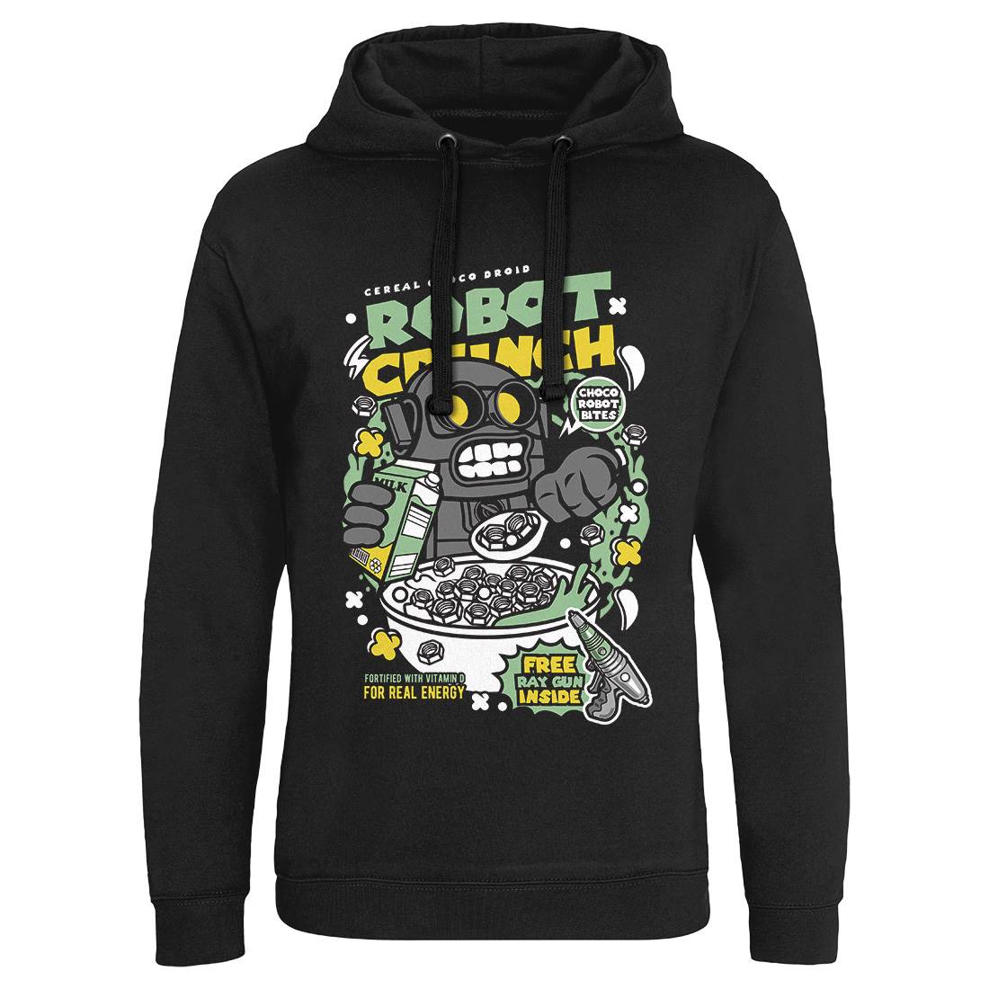 Robot Crunch Mens Hoodie Without Pocket Food C634