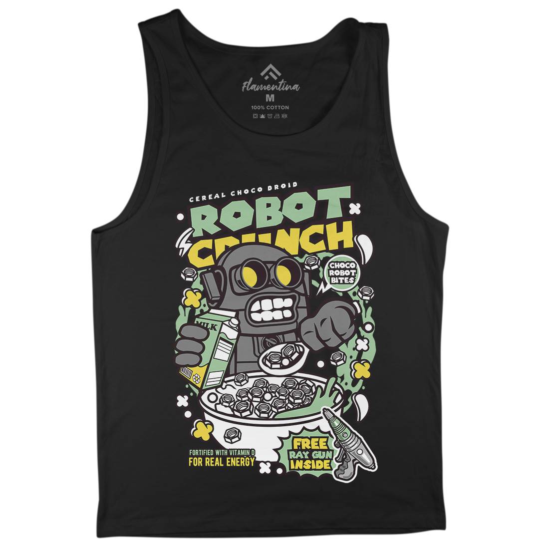Robot Crunch Mens Tank Top Vest Food C634