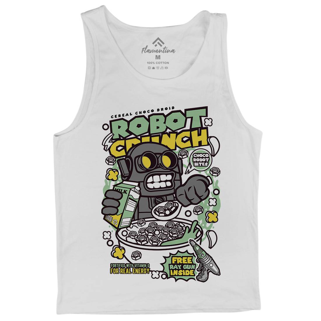 Robot Crunch Mens Tank Top Vest Food C634