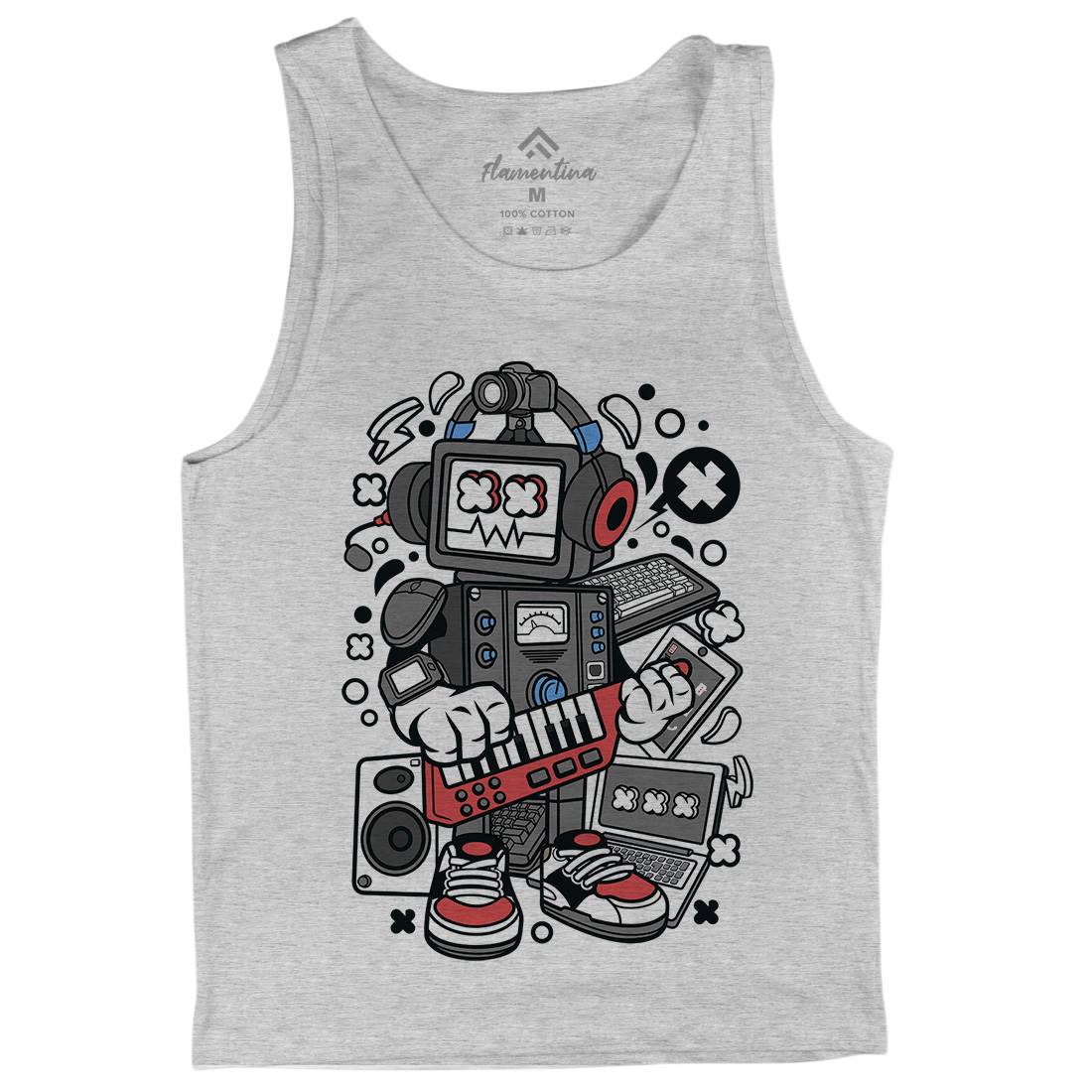 Robot Machine Mens Tank Top Vest Music C635